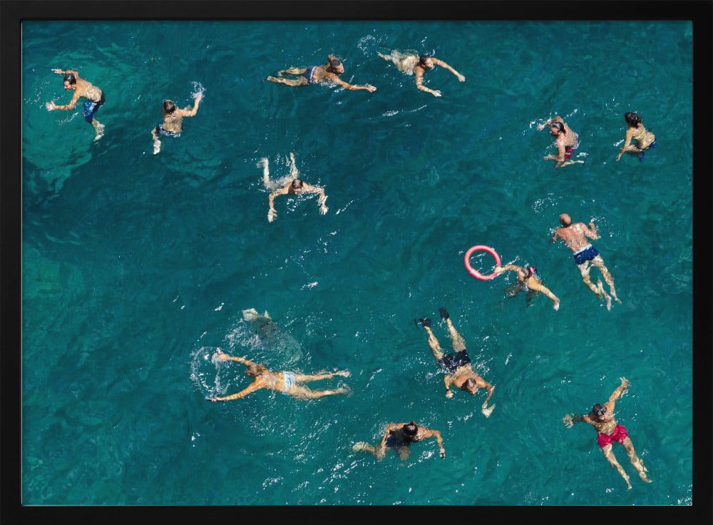 Nage en eau bleue | Posters - Affiche Artistique