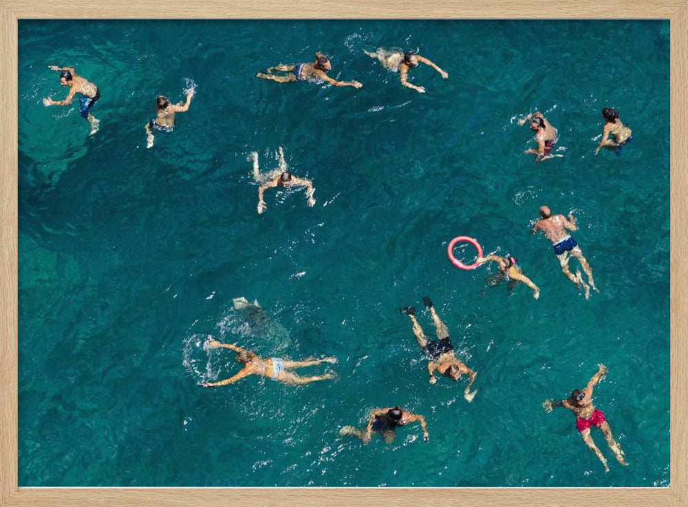 Nage en eau bleue | Posters - Affiche Artistique