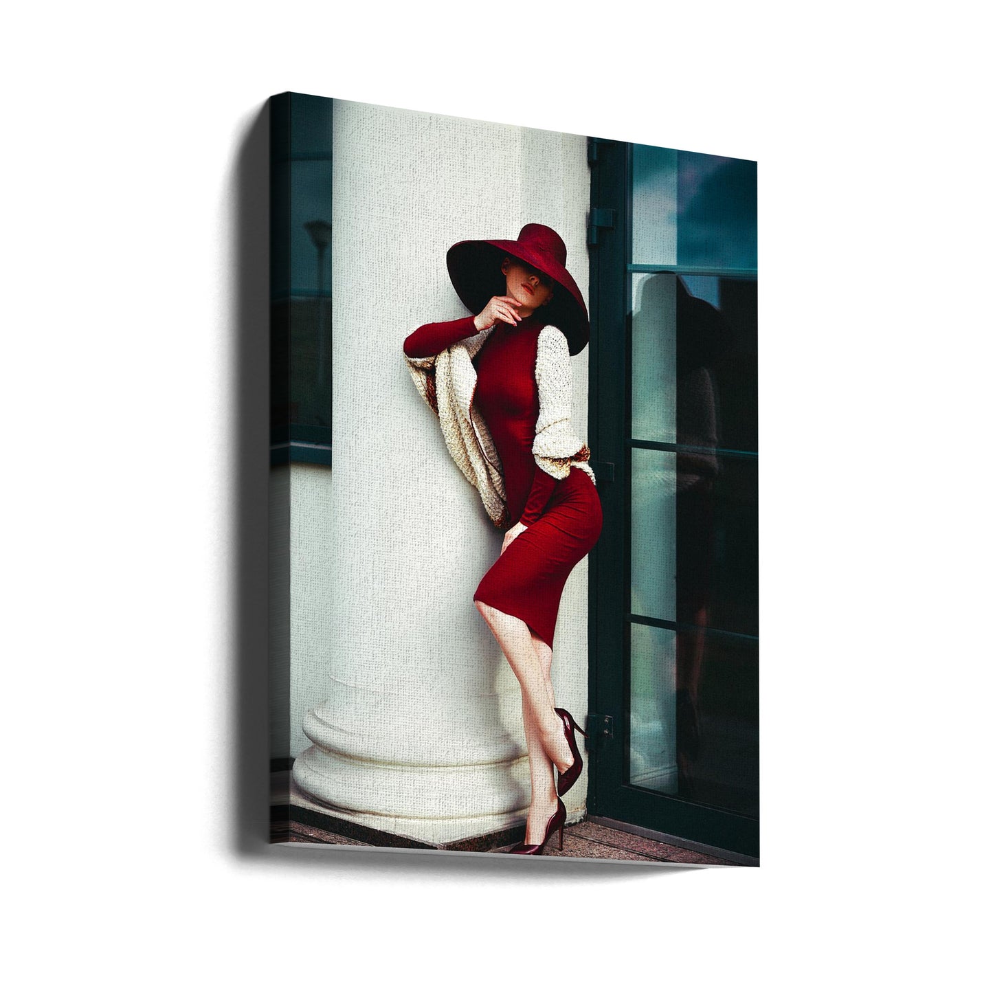 Elegans i Crimson | Canvas