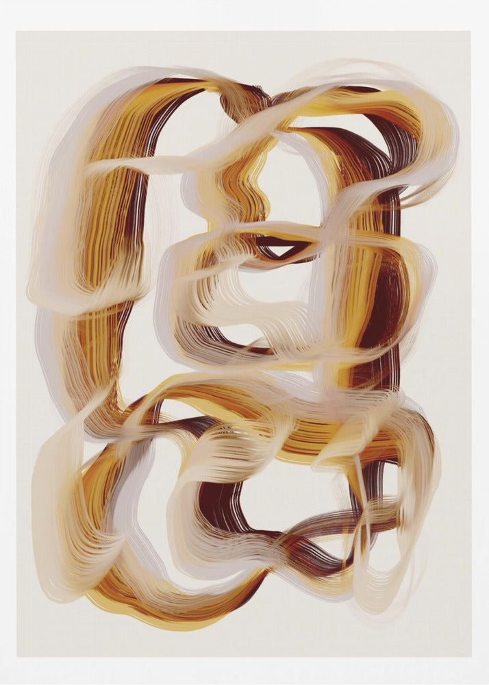Flowing Amber Paths | Poster