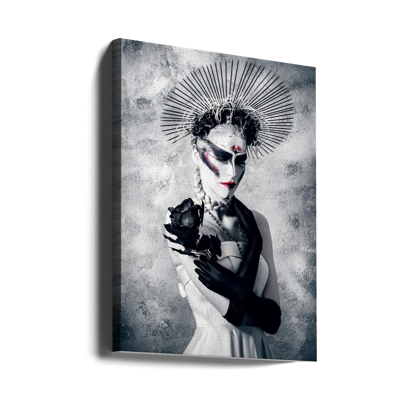 A painful thorn on a black rose | Canvas