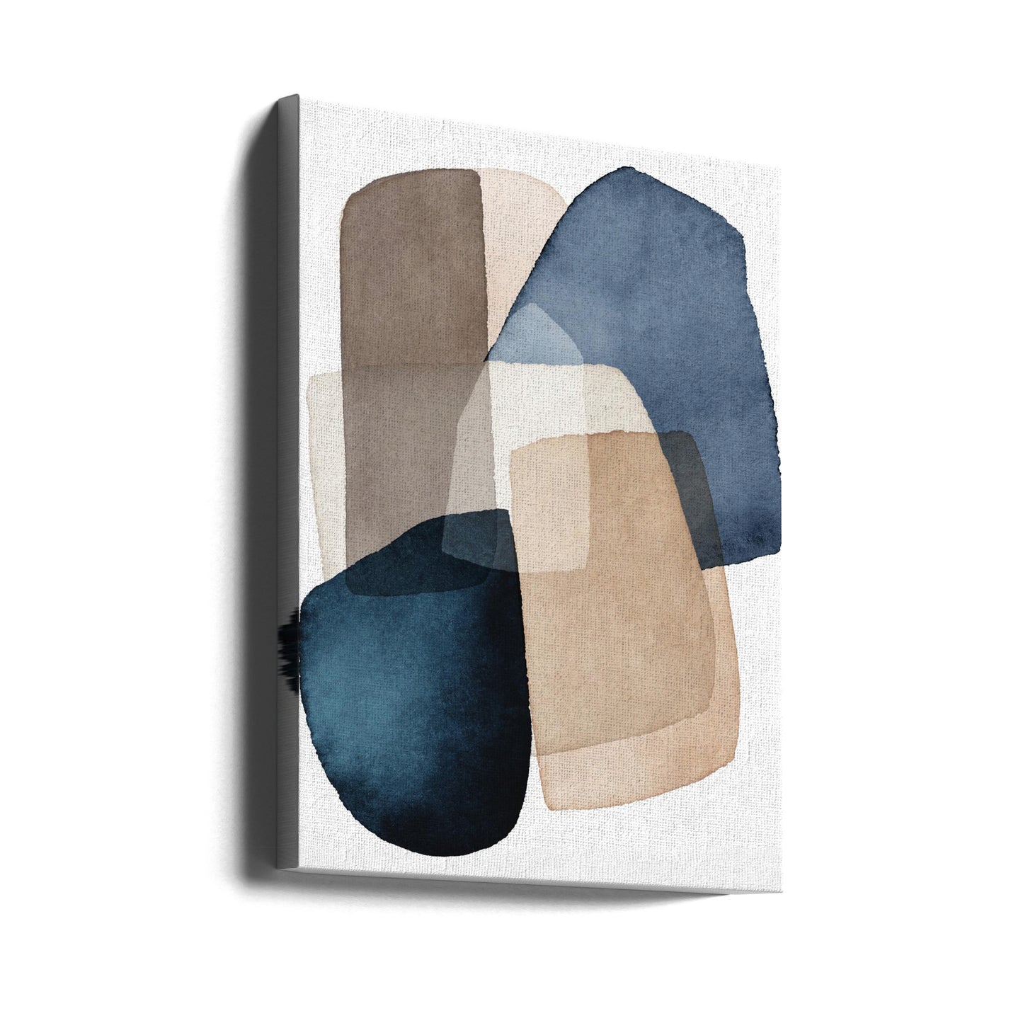 Blue Brown Blocks | Canvas