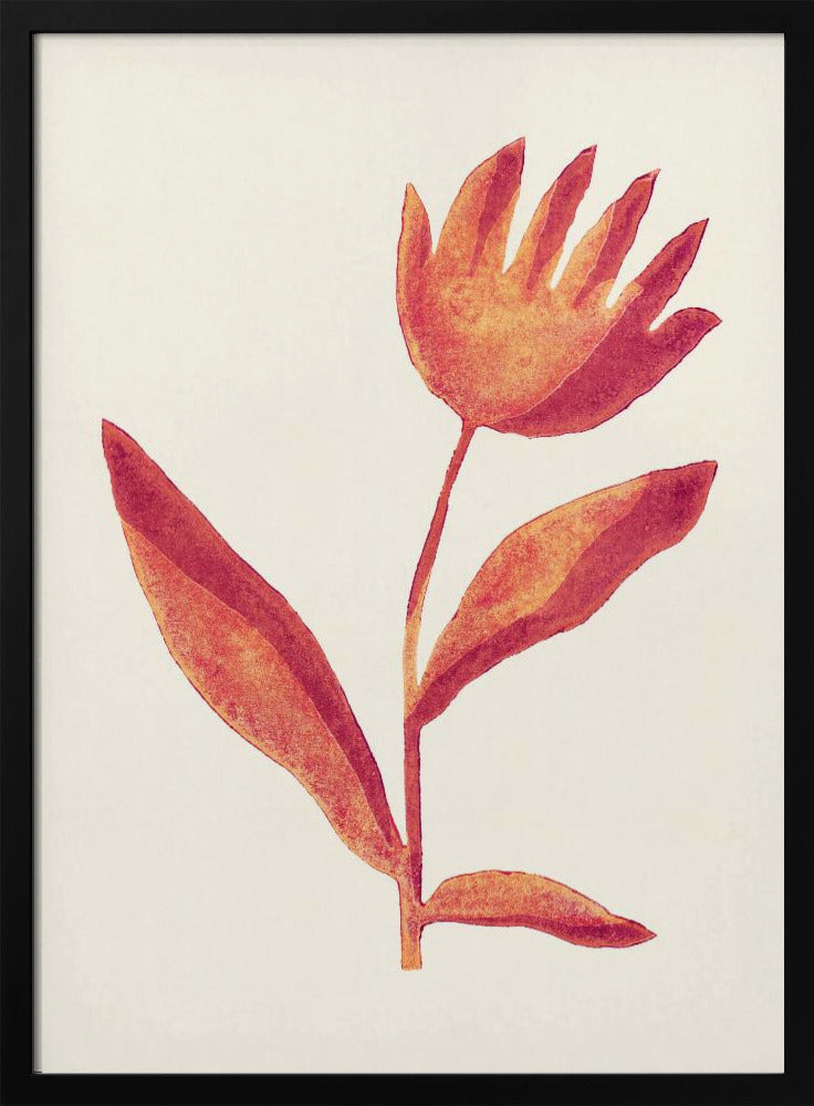 Linogravure Fleur / Viva Magenta | Posters - Affiche Artistique