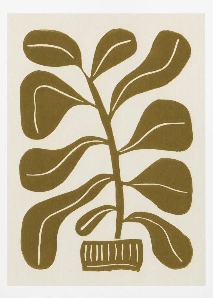 Linogravure Plante d'intérieur #2 | Posters - Affiche Artistique
