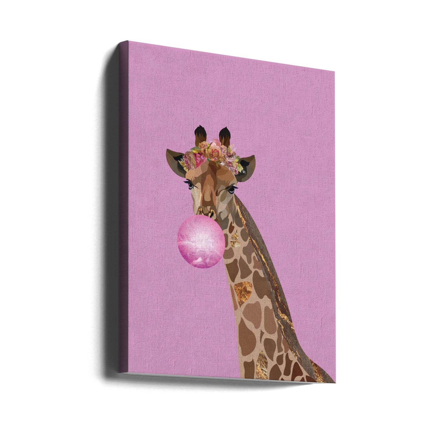 Giraffe pink bubblegum | Canvas