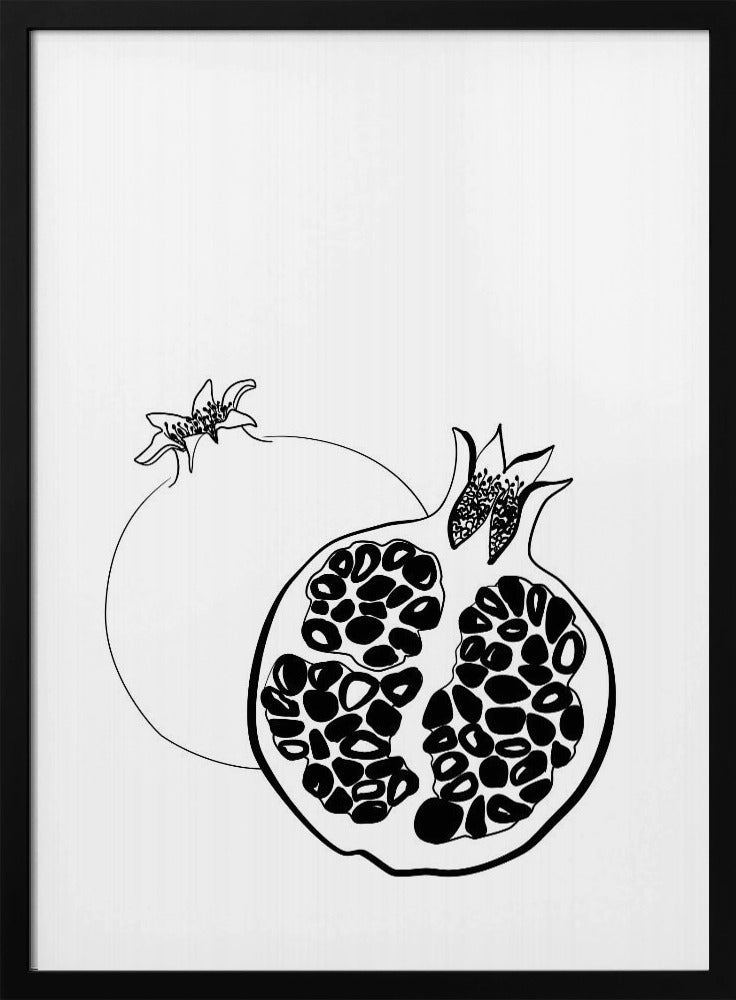 Line art pomegranates | Poster