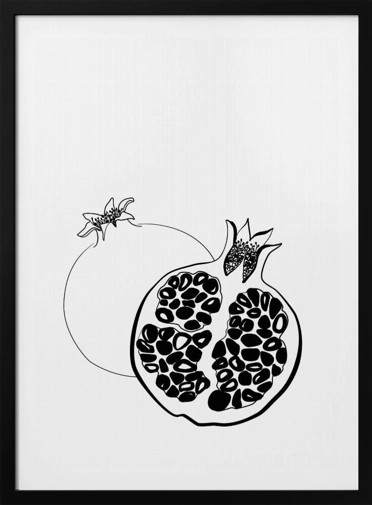 Line art pomegranates | Poster