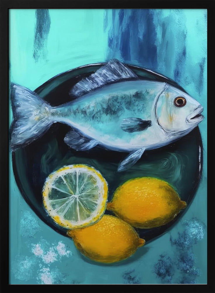 Un plato de pescado Posters - Impresiones de Arte