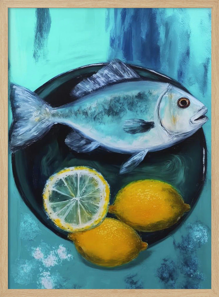 Un plato de pescado Posters - Impresiones de Arte