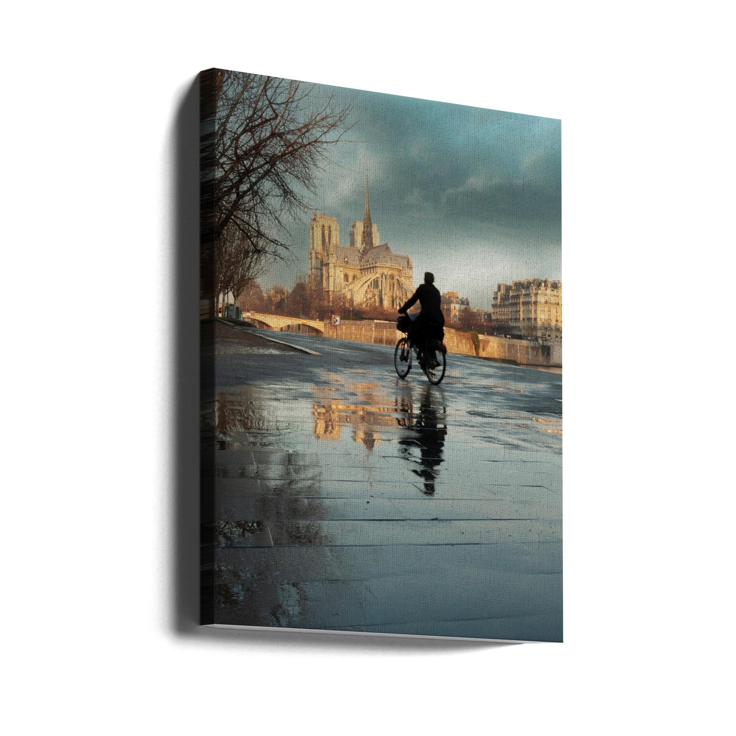 Notre Dame en fietser | Canvasprints