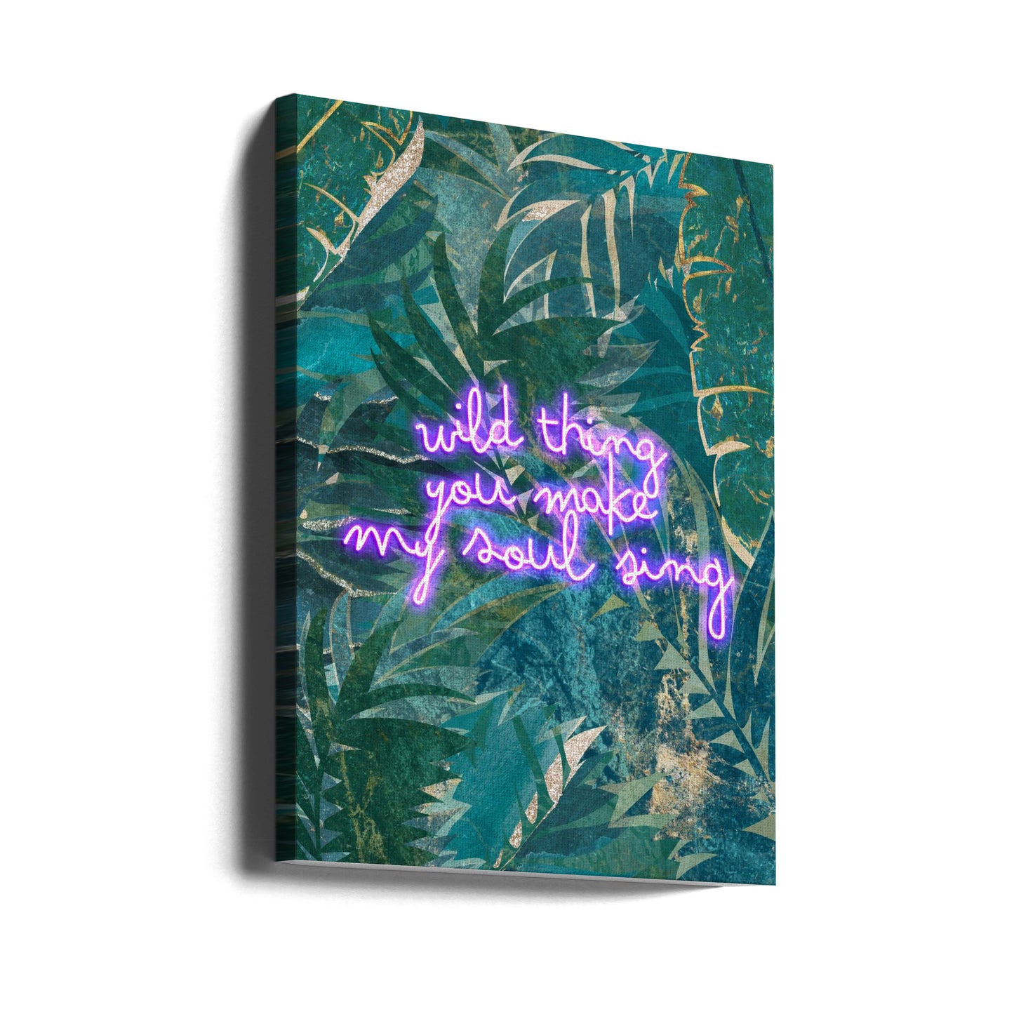 Neon Jungle Typography | Canvas