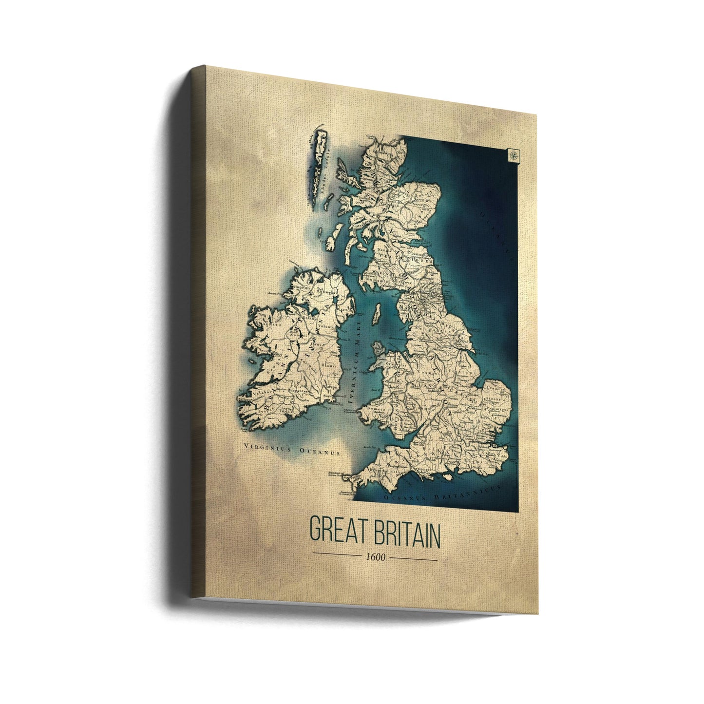 Mapa de Gran Bretaña | Impresiones en Lienzo
