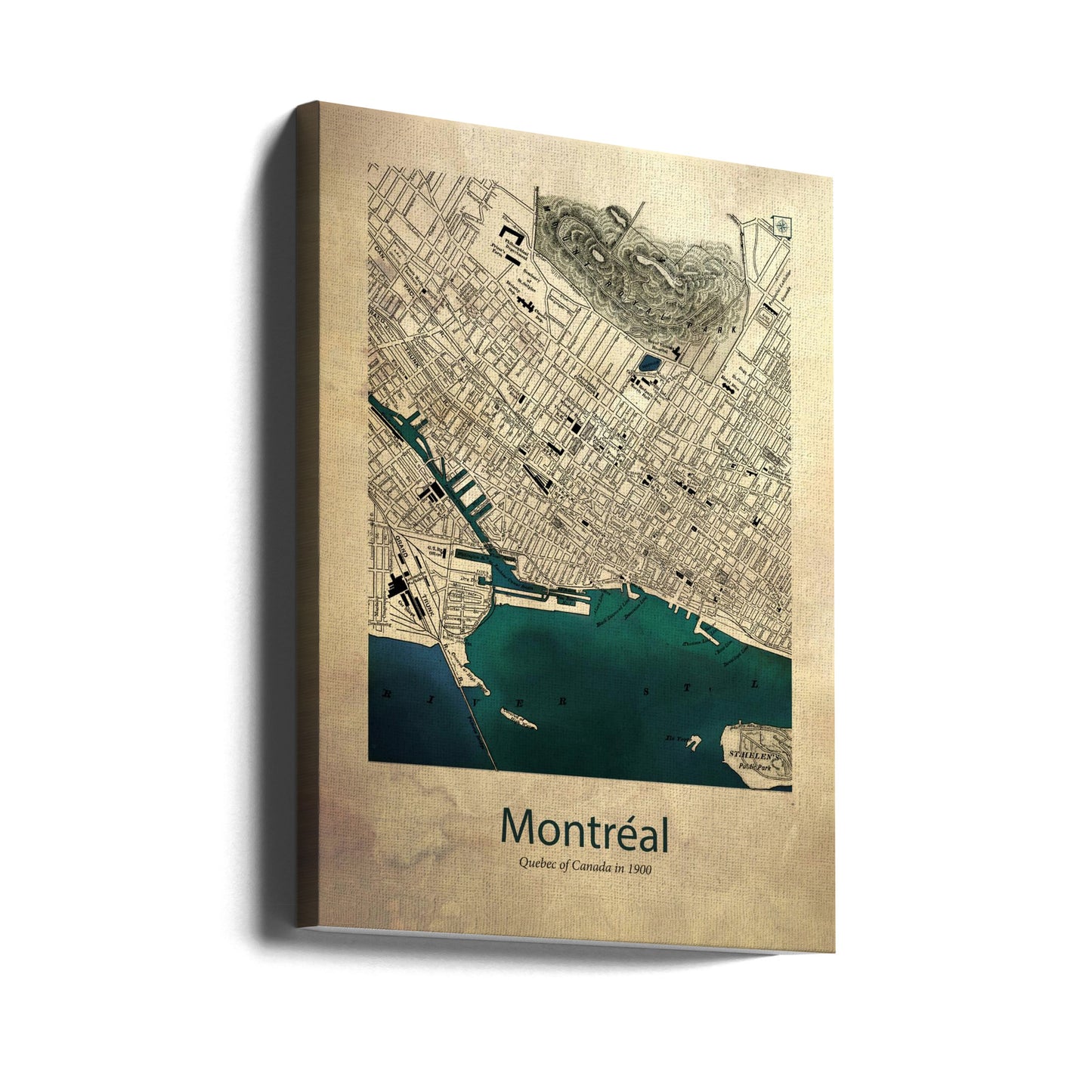 Mapa de Montreal | Impresiones en Lienzo