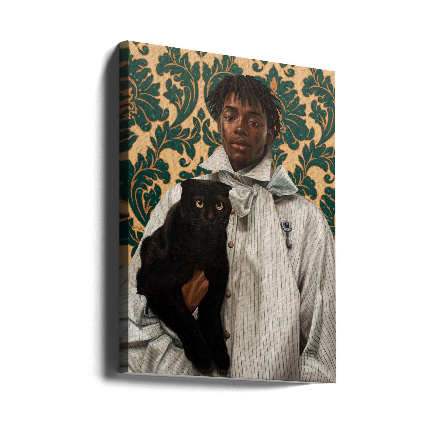 Gentleman avec chat | Tableaux sur Toile