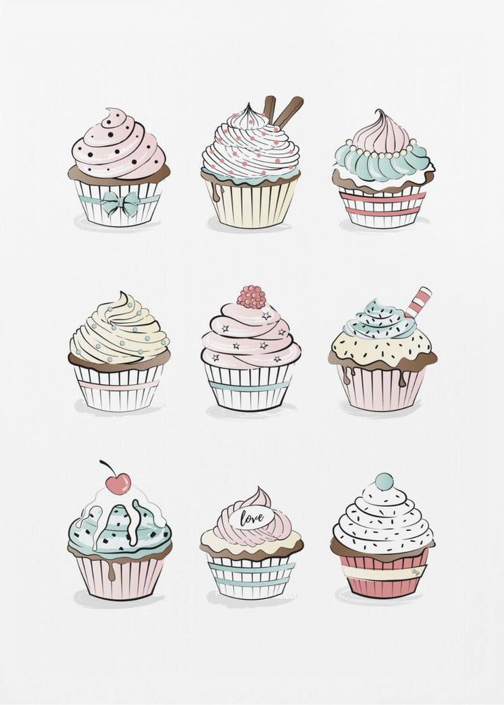 Süßes Cupcake-Medley | Poster