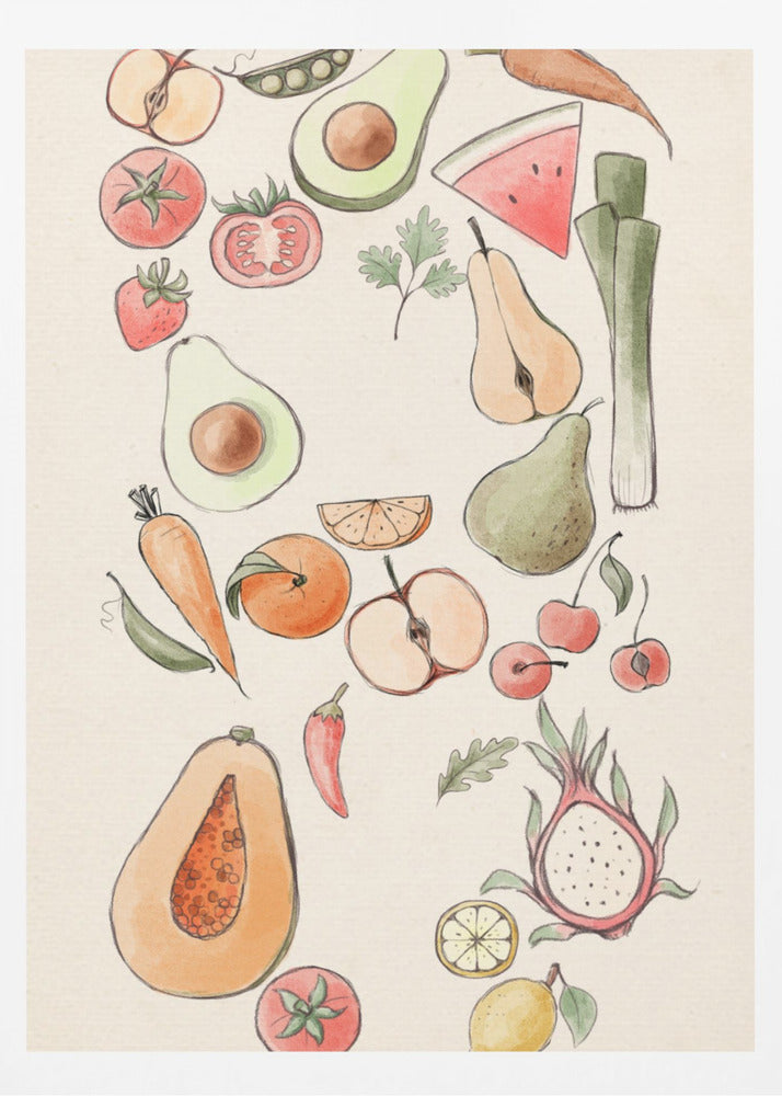 Tropical Vegetable illustration | Poster