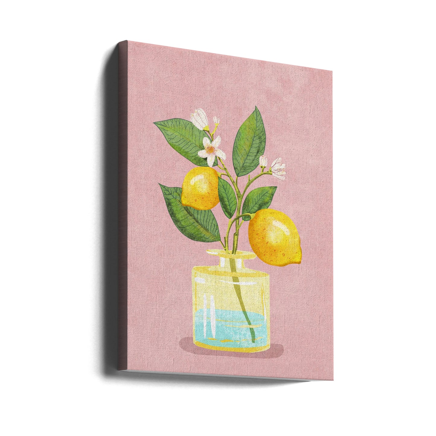 Zitronenstrauß in Vase | Leinwand-Bilder