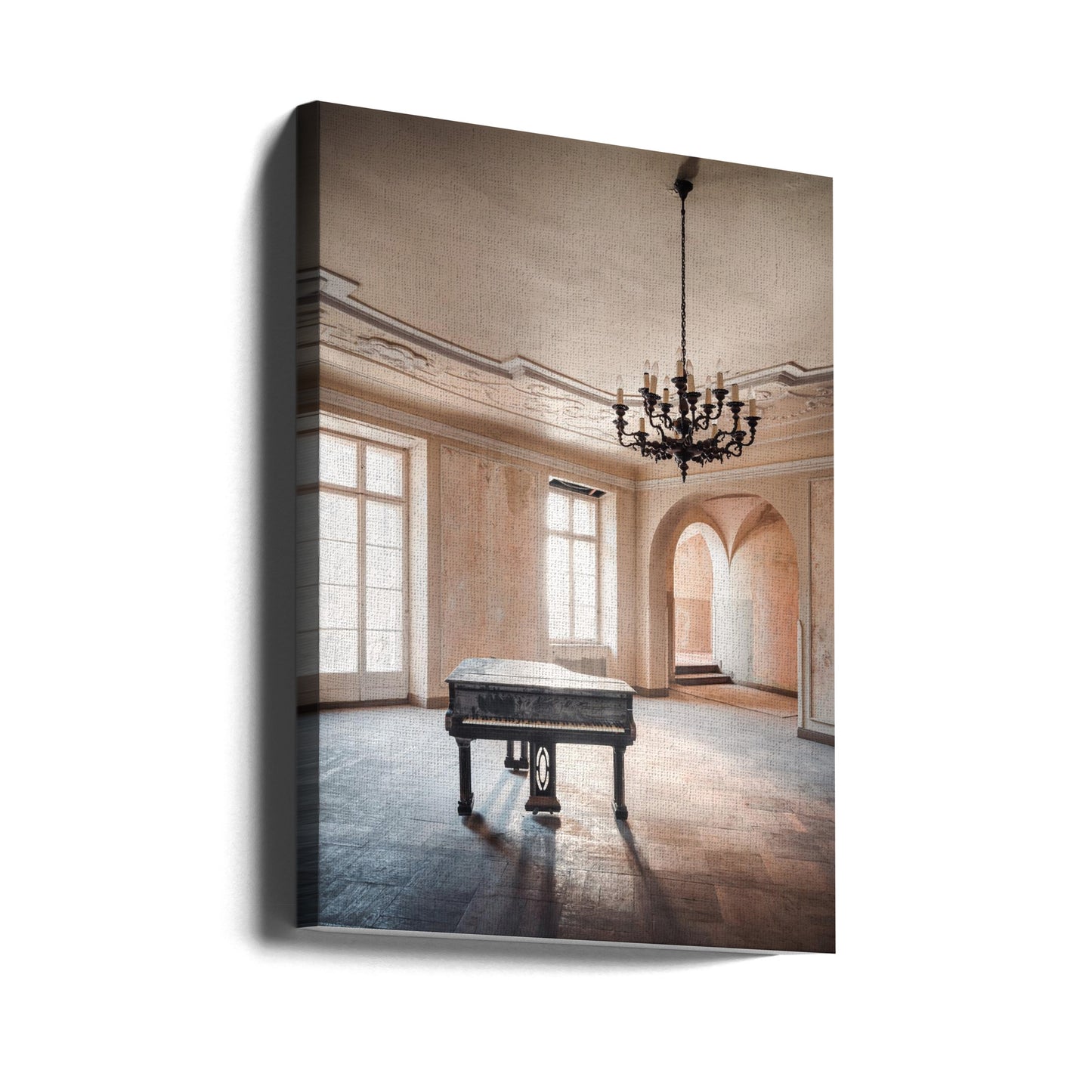 Pianoforte in un castello abbandonato | Stampe su Tela