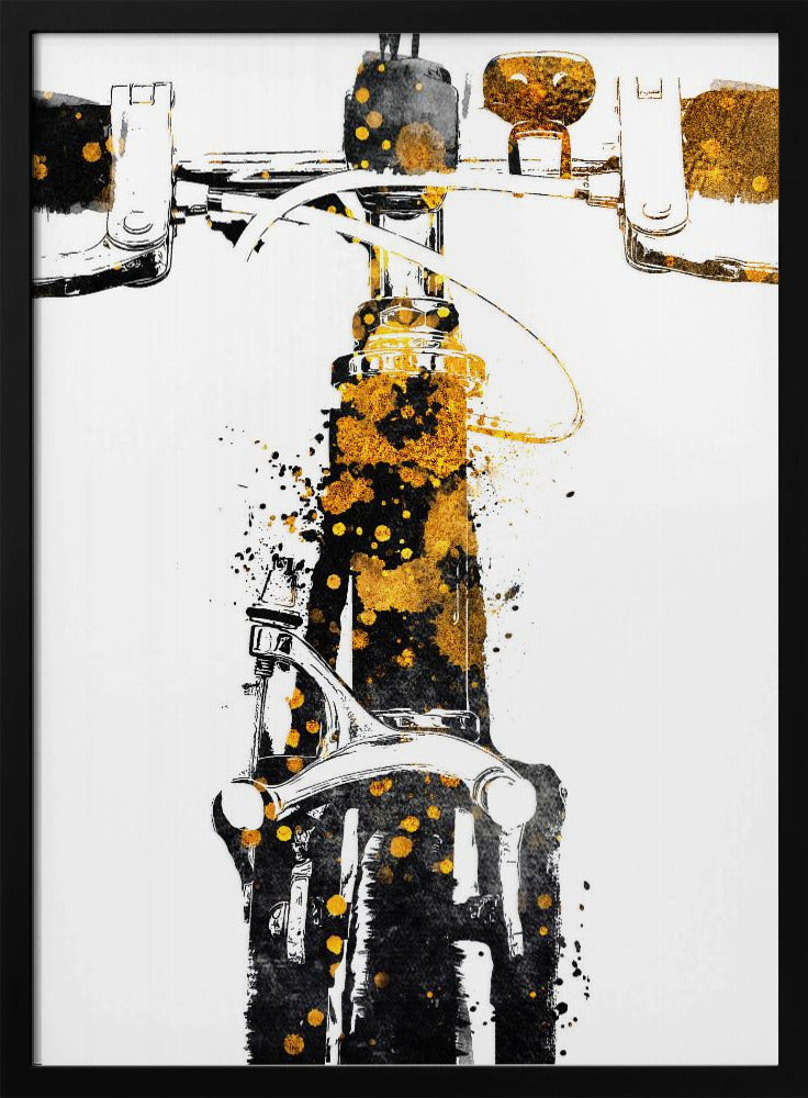 Cycling 2 gold and black | Poster