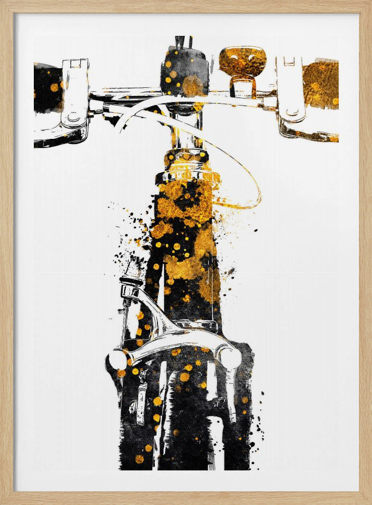 Cycling 2 gold and black | Poster