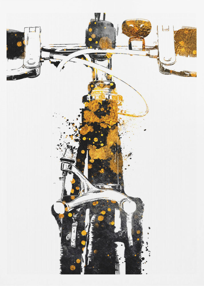 Cycling 2 gold and black | Poster