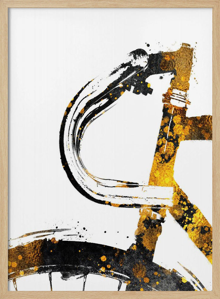 Cycling 1 gold and black | Poster