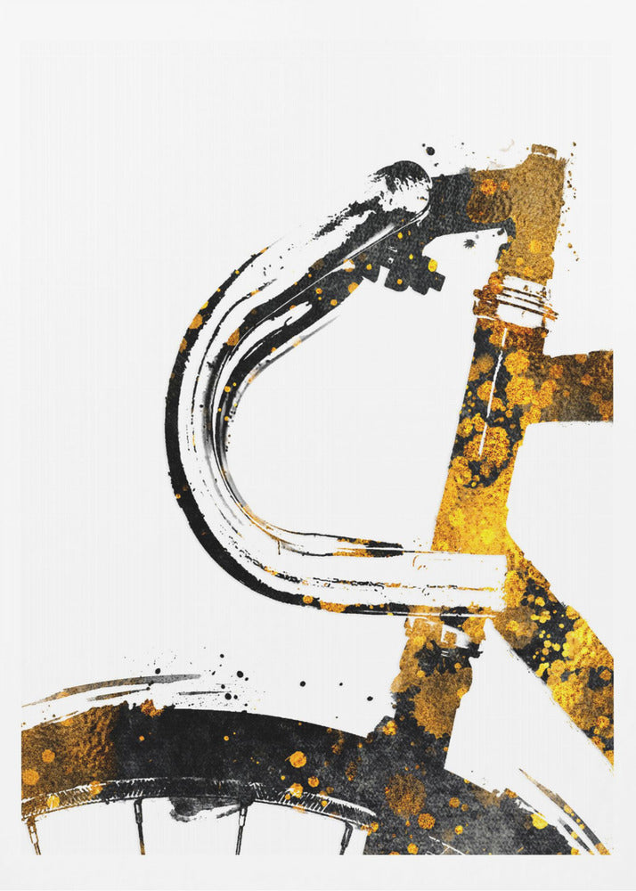 Cycling 1 gold and black | Poster