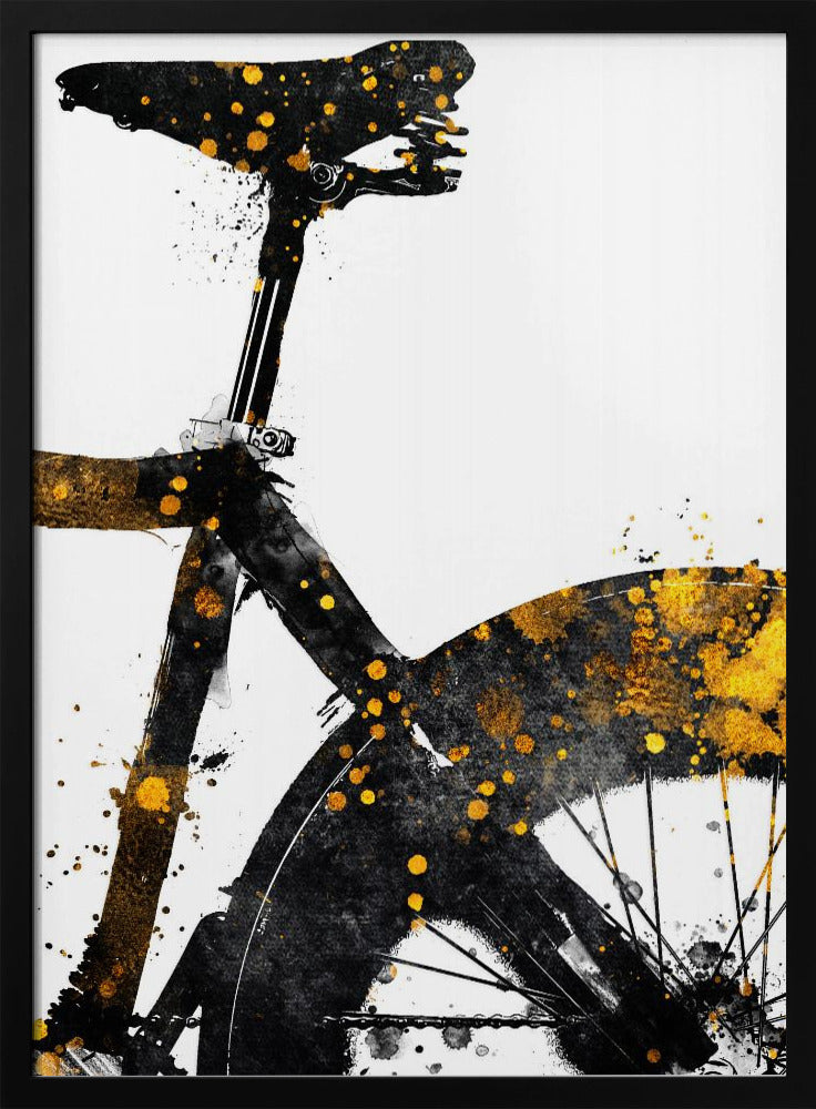 Cycling 4 gold and black | Poster