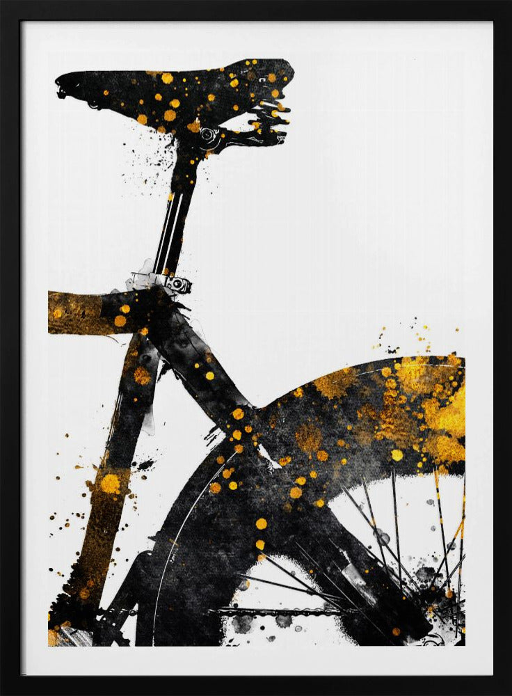 Cycling 4 gold and black | Poster