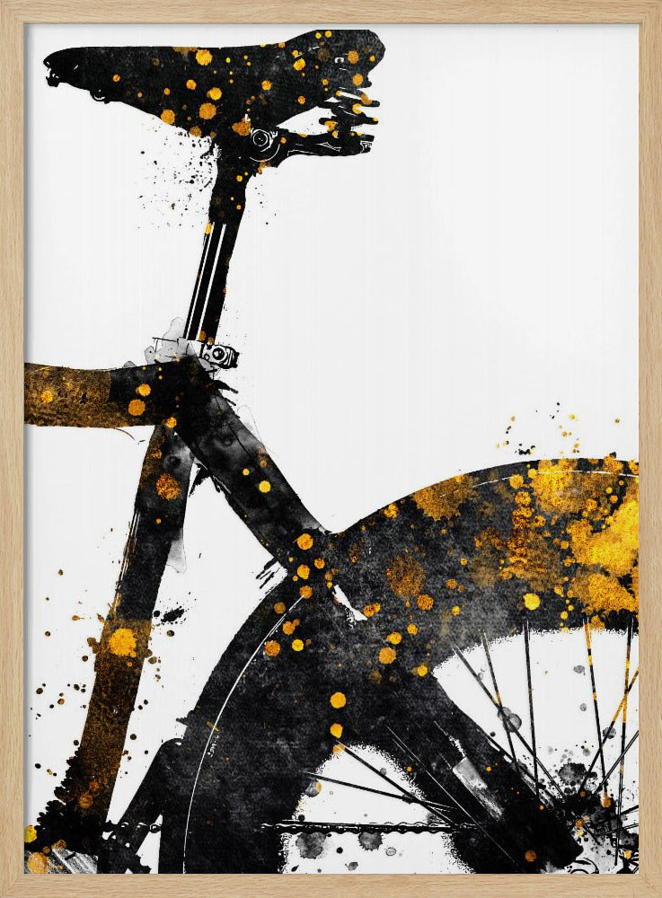 Cycling 4 gold and black | Poster