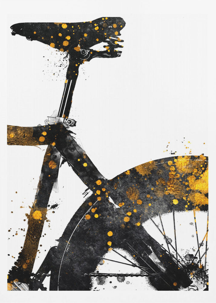 Cycling 4 gold and black | Poster