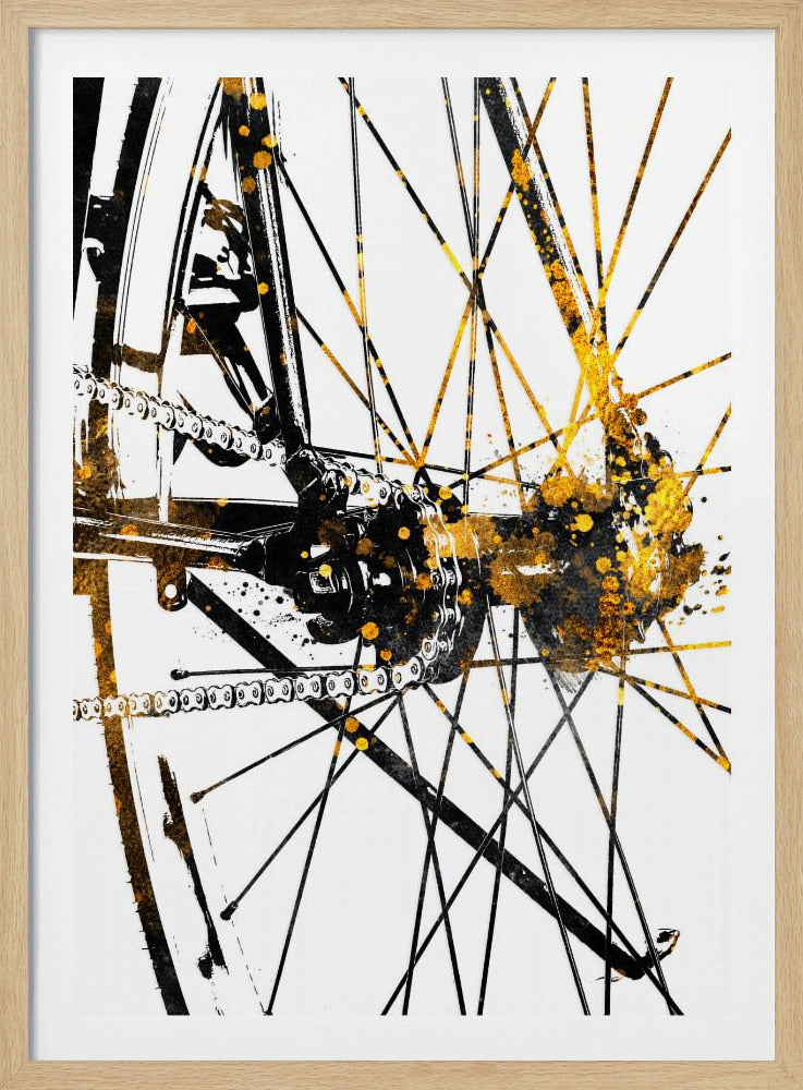 Cycling 5 gold and black | Poster