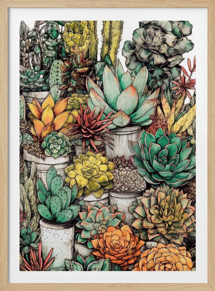 Succulents and cactus 12 POTTED FLORALS | Poster