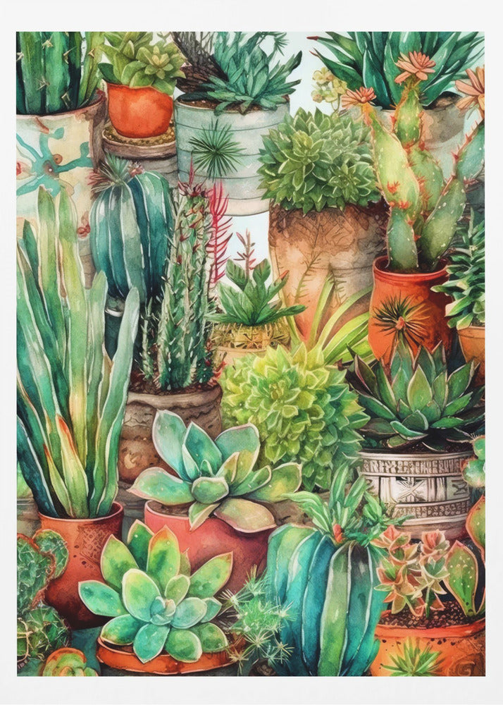 Succulents and cactus 13 POTTED FLORALS | Poster