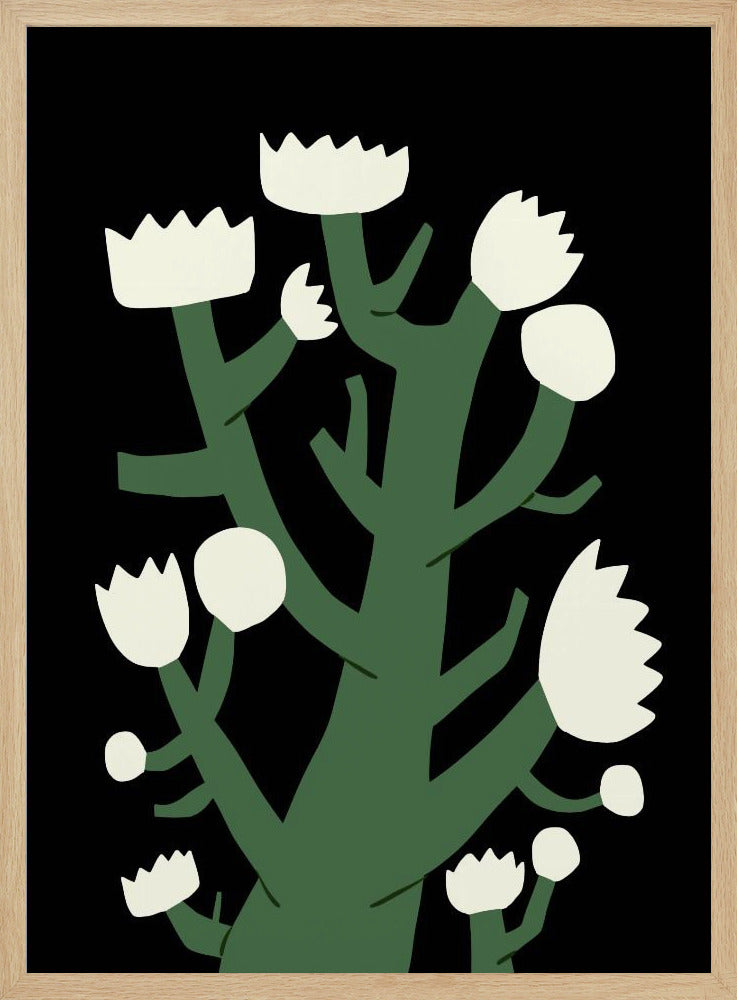 Nocturnal White Blossom | Poster