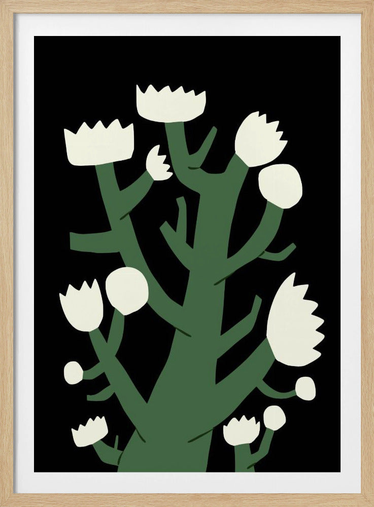 Nocturnal White Blossom | Poster