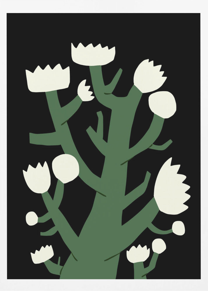 Nocturnal White Blossom | Poster