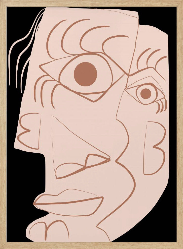 Schlichtes abstraktes Portrait | Poster