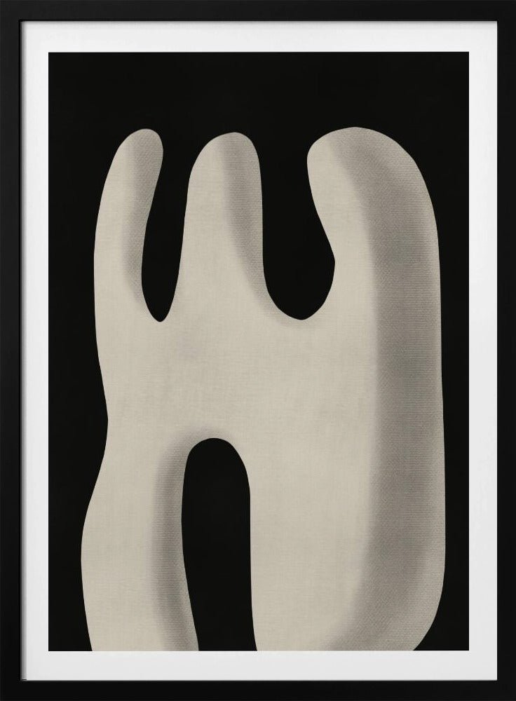 Abstrakt Vit Skulptur Skrik | Poster
