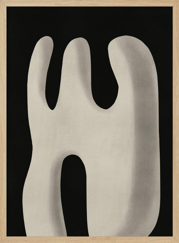 Abstrakt Vit Skulptur Skrik | Poster