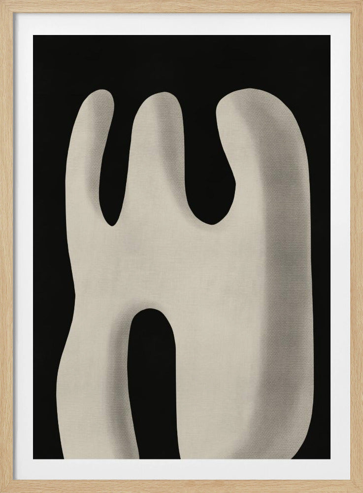 Abstrakt Vit Skulptur Skrik | Poster