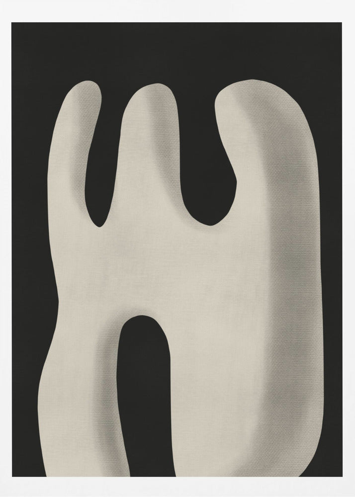 Abstrakt Vit Skulptur Skrik | Poster