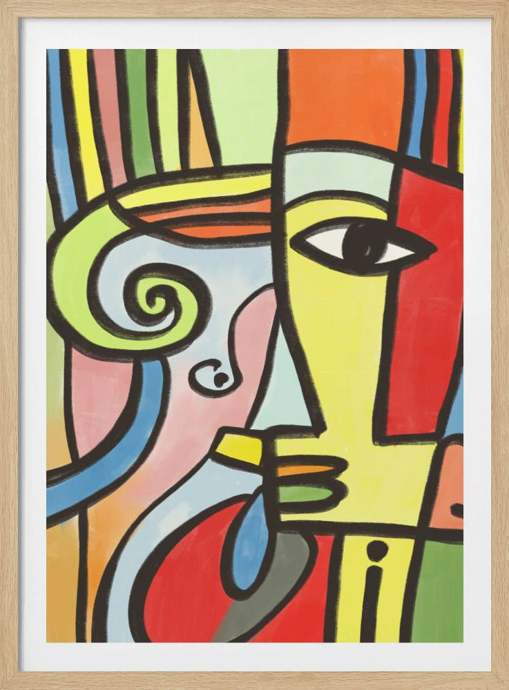 Colorful Geometric Shapes And Bold Lines | Poster