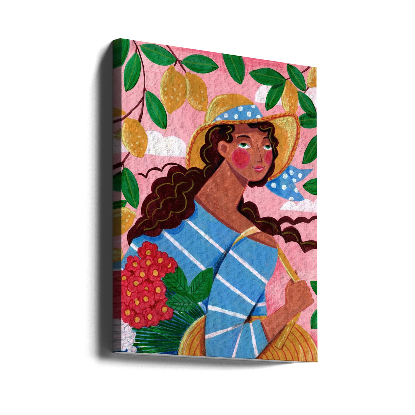 Portrait woman in Amalfi coast Italy | Canvas