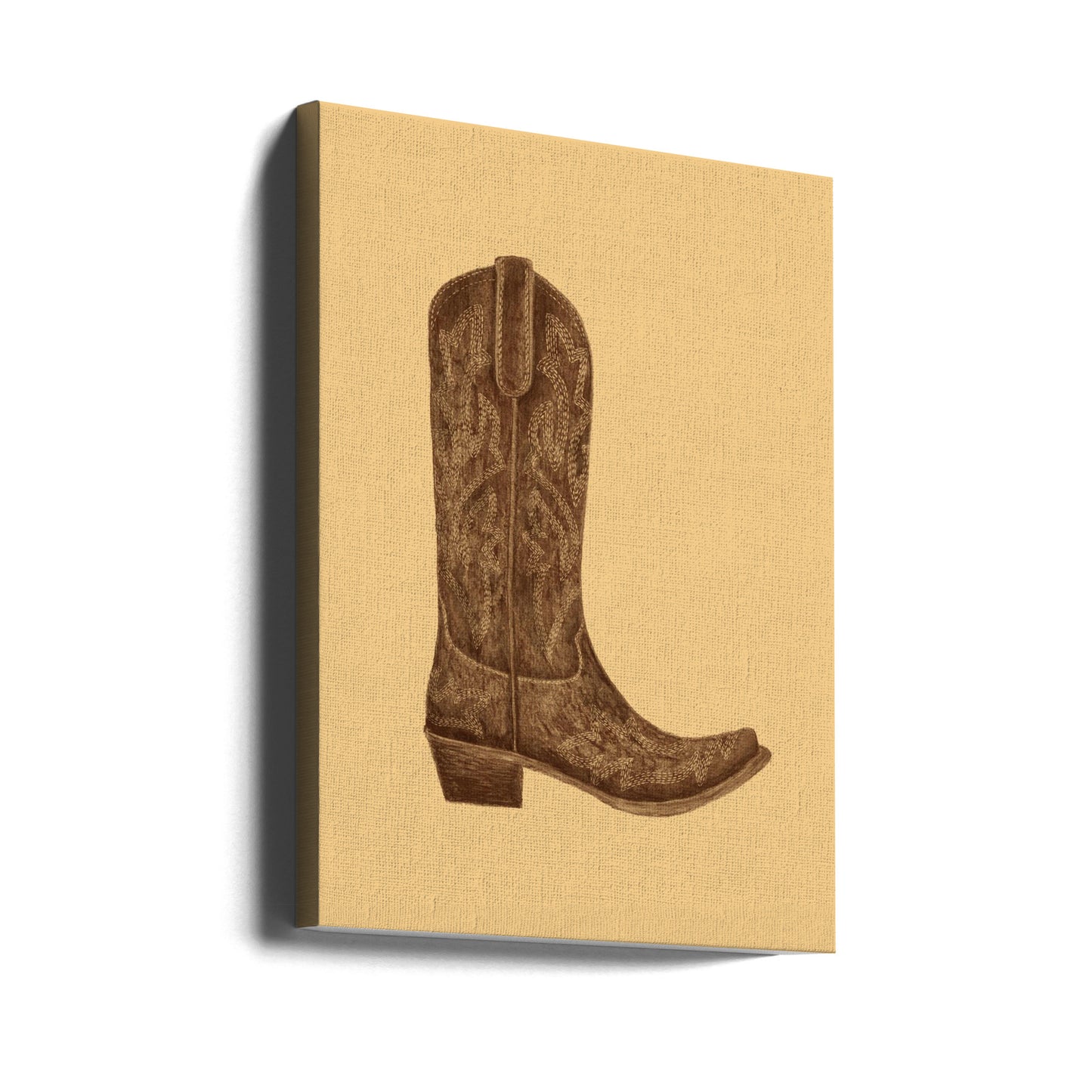 Brown Cowgirl Boot | Canvas