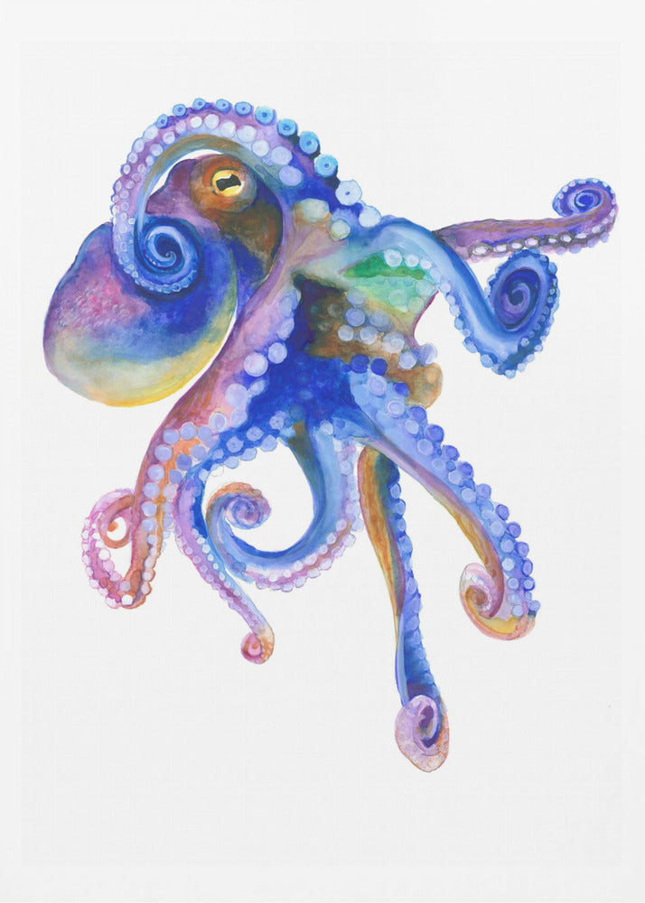 Blue Marine Octopuss | Poster