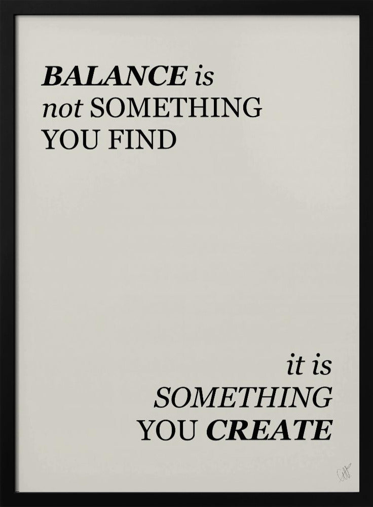 Balance | Poster