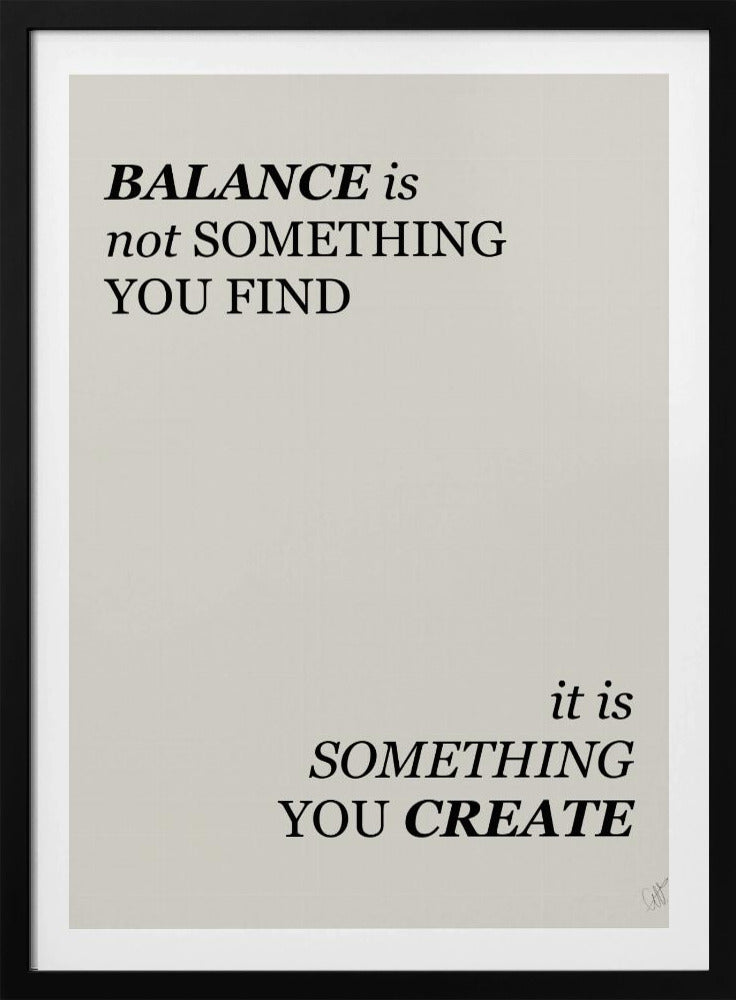 Balance | Poster