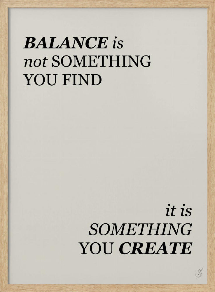 Balance | Poster