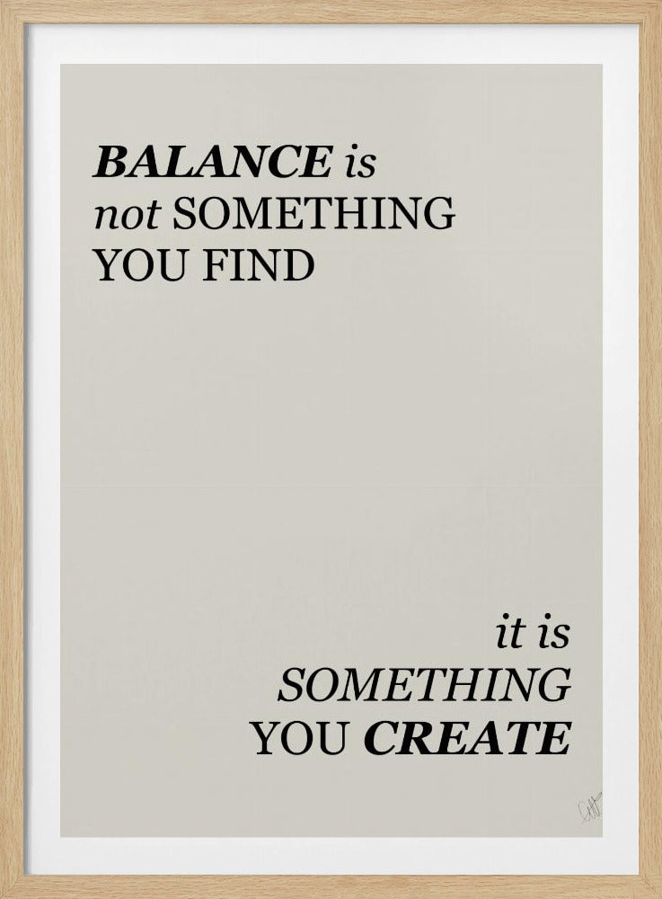 Balance | Poster